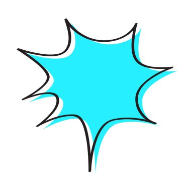 İzole renkli komik kabarcık sohbet