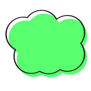 İzole renkli komik kabarcık sohbet