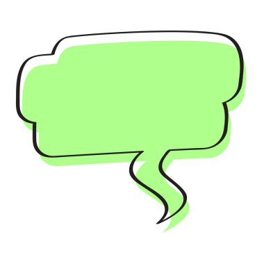 İzole renkli komik kabarcık sohbet