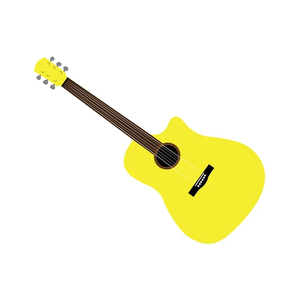 Guitarra acústica clássica isolada — Vetor de Stock
