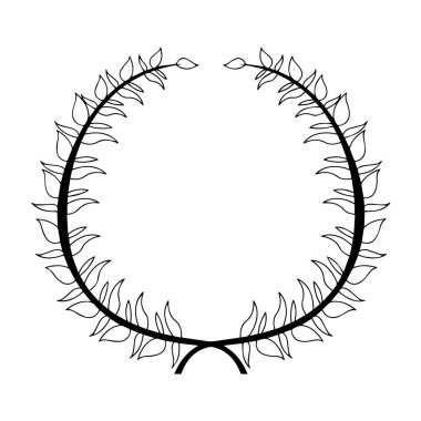 Defne çelengi yalıtılmış anahat