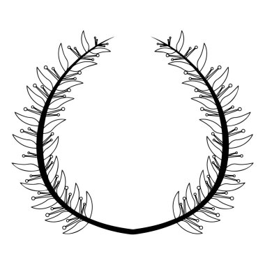 Defne çelengi yalıtılmış anahat