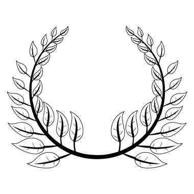 Defne çelengi yalıtılmış anahat