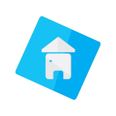 Etiket üzerinde yalıtılmış ev sembolü