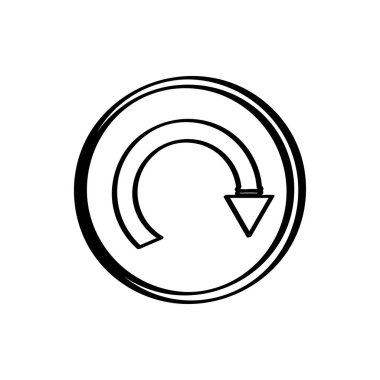 Beyaz arka planda yalıtılmış yenileme simgesi