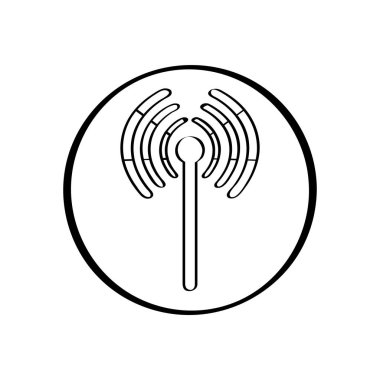 Beyaz arka planda yalıtılmış wifi simgesi