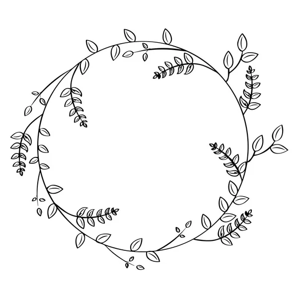 Schema isolato di una corona di alloro — Vettoriale Stock