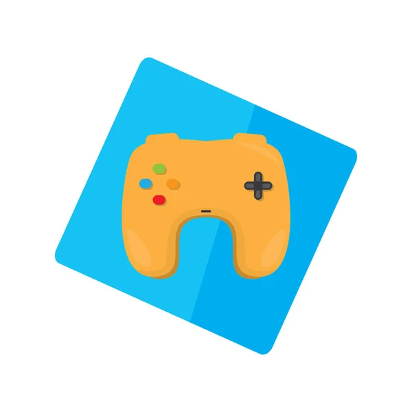 Izolowany symbol Gamepad na naklejce — Wektor stockowy