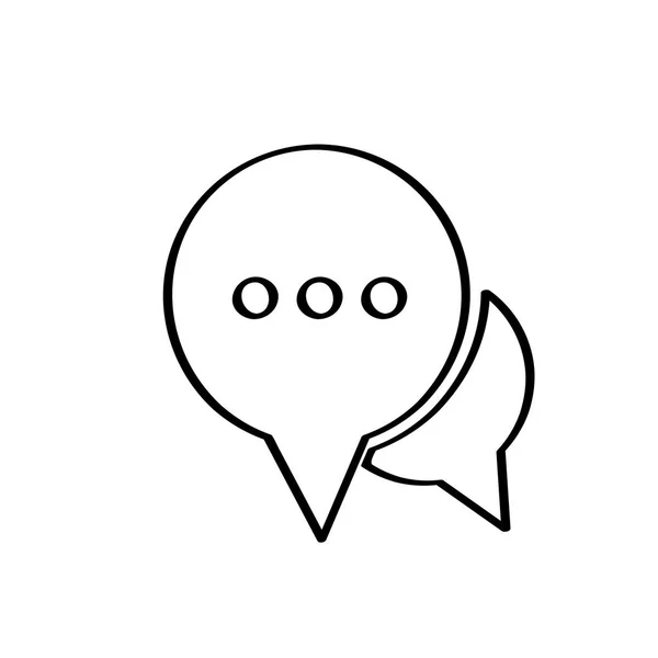 Isolated bubble chat icon on a white background — Stock Vector