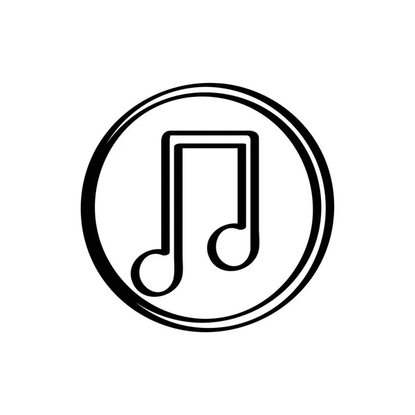 Isolated musical note icon on a white background — Stock Vector