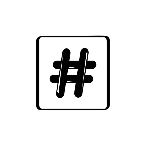 Isolated hashtag icon on a white background — Stock Vector