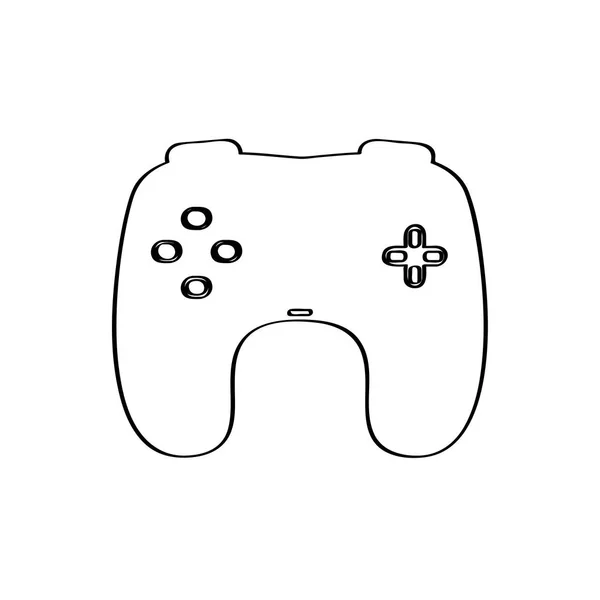 Ícone de gamepad isolado em um fundo branco — Vetor de Stock