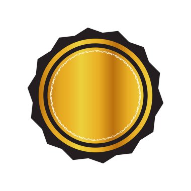 İzole boş altın lüks etiket görüntüsü