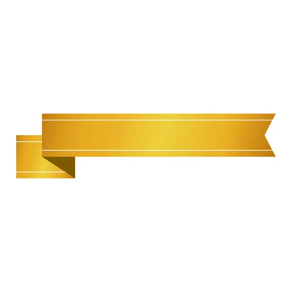 Isolé élégant ruban de luxe doré image — Image vectorielle
