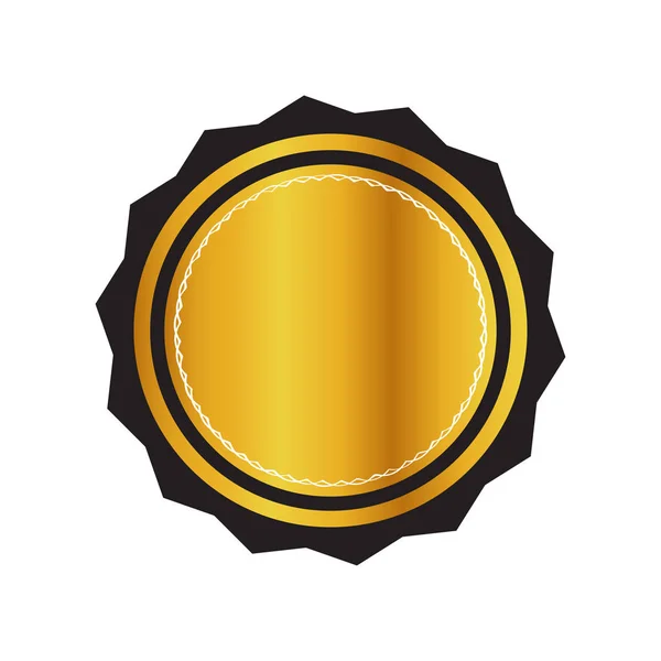 Isolé vide image d'étiquette de luxe doré — Image vectorielle