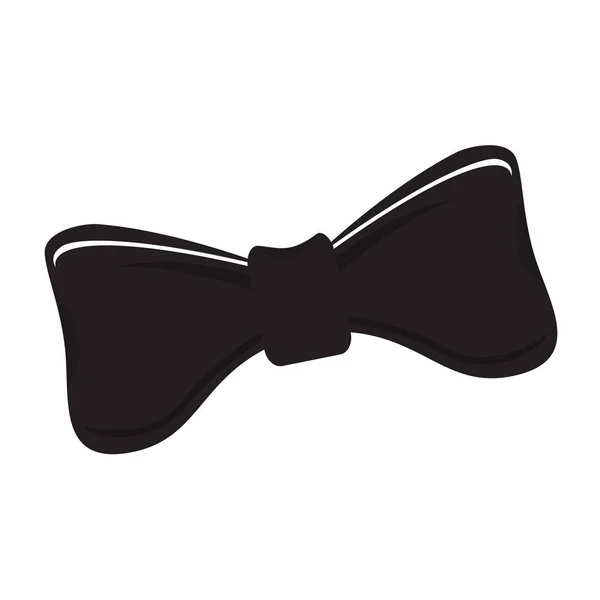 Geïsoleerde elegante Black Bow tie afbeelding — Stockvector