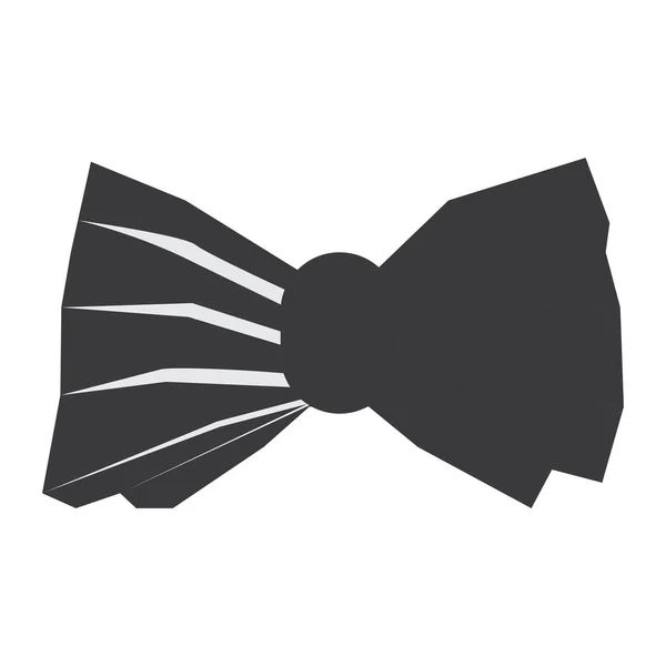 Geïsoleerde elegante Black Bow tie afbeelding — Stockvector