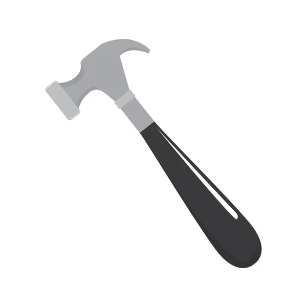 Isolierte Hand Hammer Bild. Konstruktionswerkzeug — Stockvektor