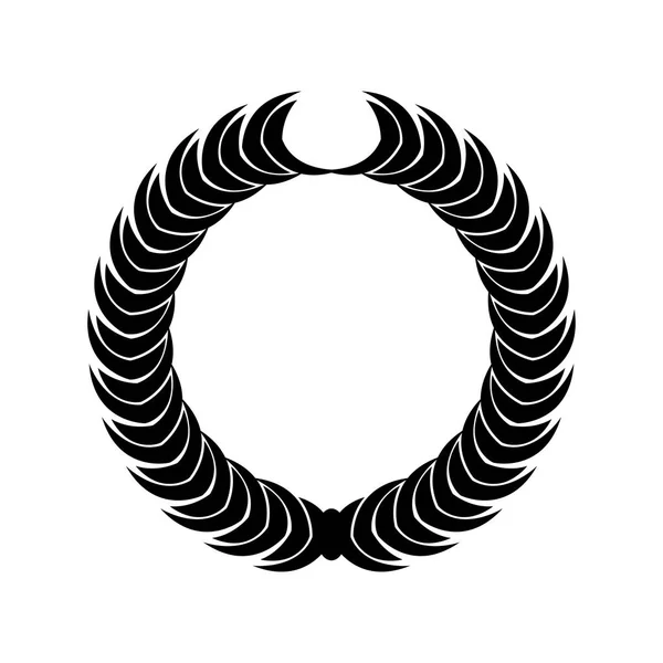 Icono de corona de laurel aislado - Vector — Vector de stock