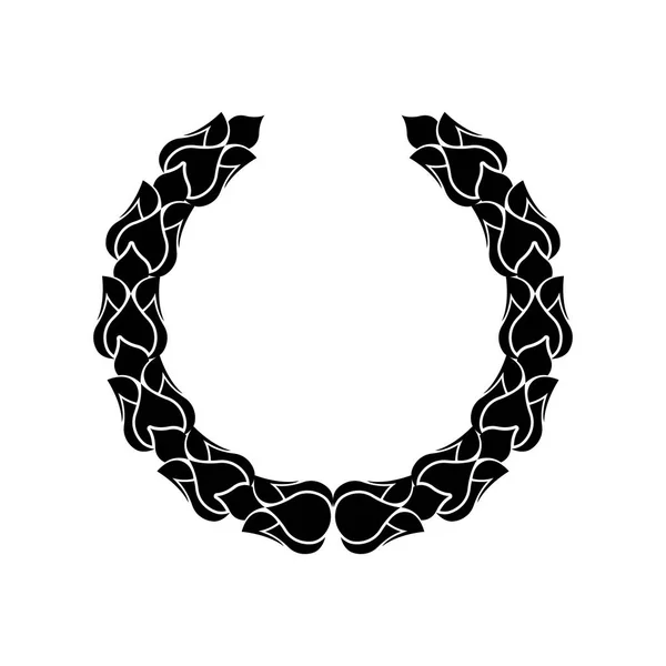 Icona della corona di alloro isolata - Vettore — Vettoriale Stock