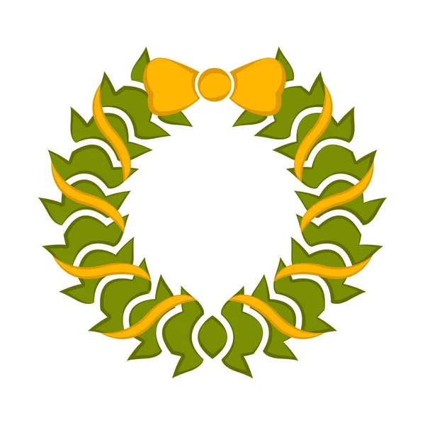 Isolato icona corona di alloro colorato - Vettore — Vettoriale Stock