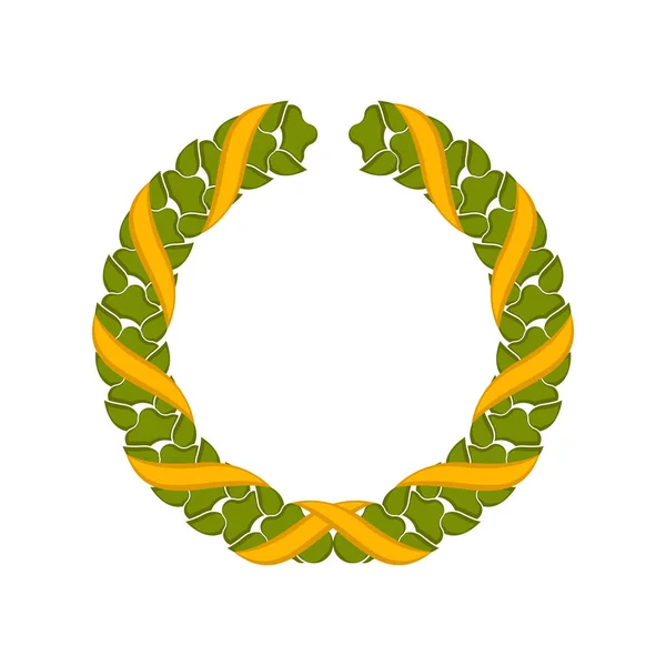 Icono de corona de laurel de color aislado - Vector — Archivo Imágenes Vectoriales