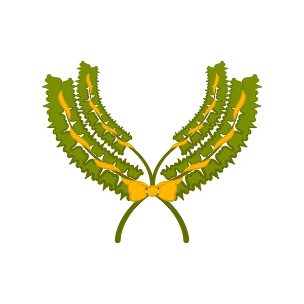 Isolated colored laurel wreath icon - Vector — Stock Vector