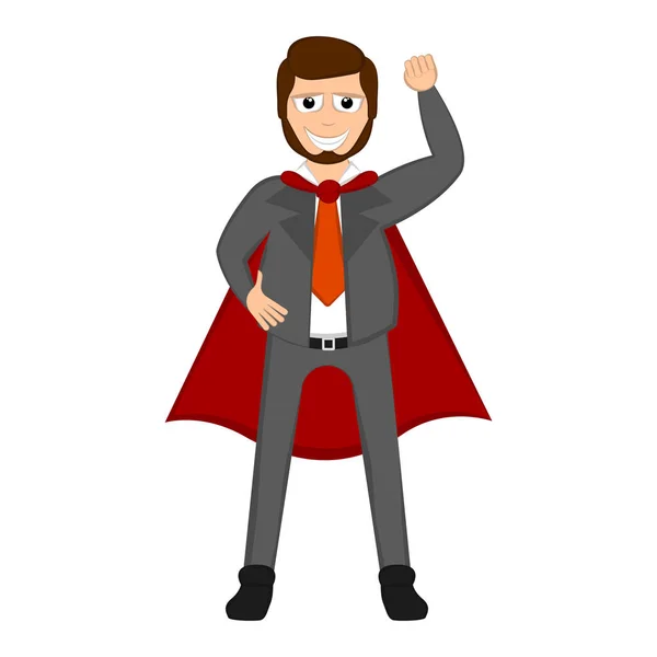 Isolated super dad with a hero costume — Stock Vector