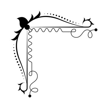 Dekoratif girdap sınır süsü - Vektör