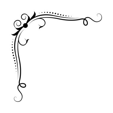 Dekoratif girdap sınır süsü - Vektör