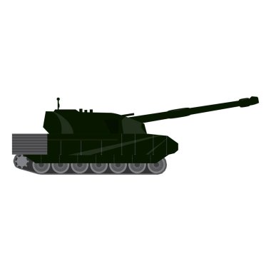 Bir askeri savaş tankının yan görünümü