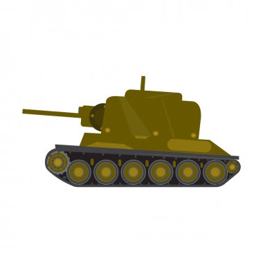 Bir askeri savaş tankının yan görünümü