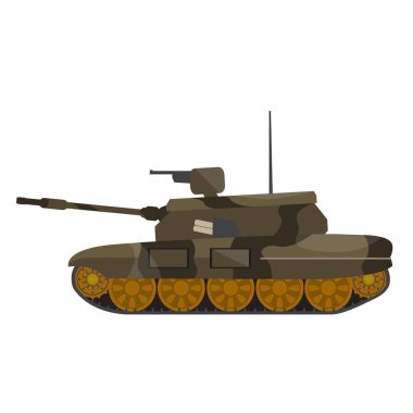 Bir askeri savaş tankının yan görünümü