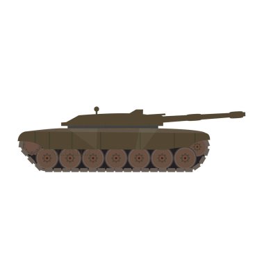 Bir askeri savaş tankının yan görünümü