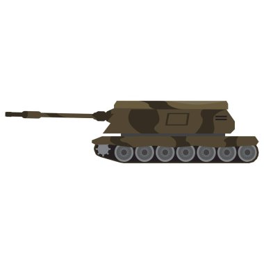 Bir askeri savaş tankının yan görünümü