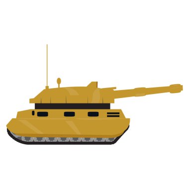 Bir askeri savaş tankının yan görünümü