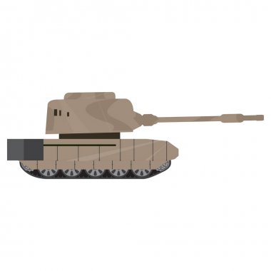 Bir askeri savaş tankının yan görünümü