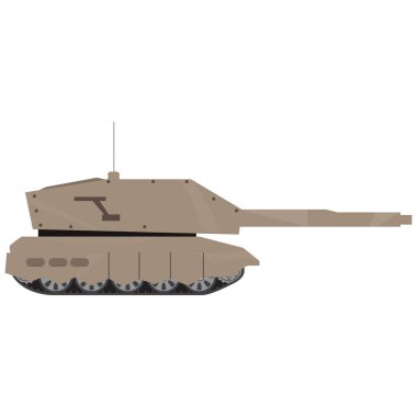 Bir askeri savaş tankının yan görünümü