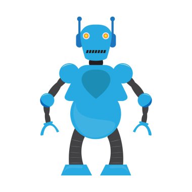 İzole robot oyuncak - Vektör