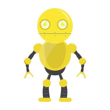 İzole robot oyuncak - Vektör
