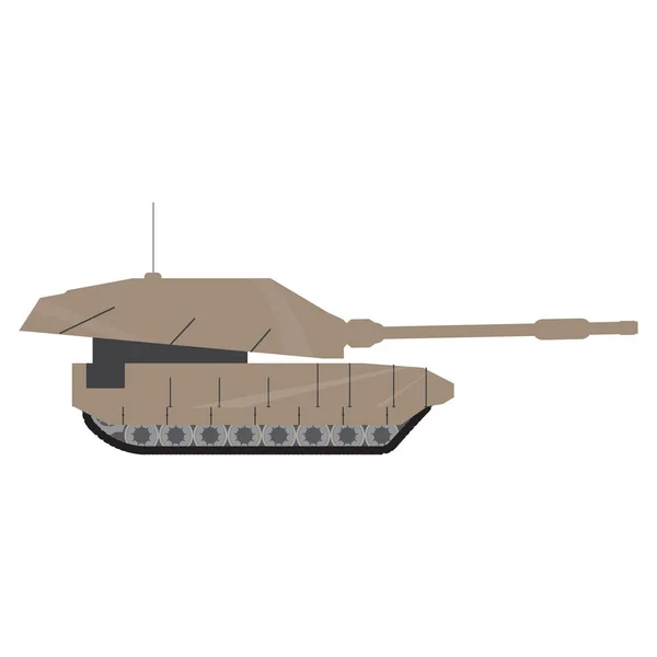 军事战争坦克的侧面视图 — 图库矢量图片