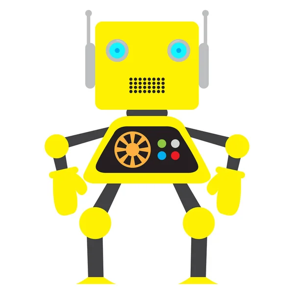 孤立したロボットのおもちゃ - ベクトル — ストックベクタ
