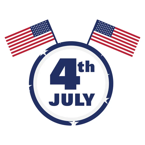 4 juli banner. Onafhankelijkheidsdag — Stockvector