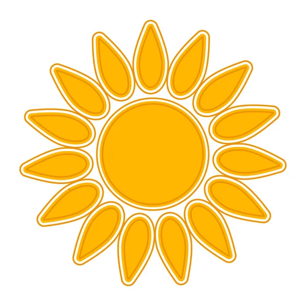 Icona astratta del sole — Vettoriale Stock