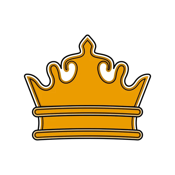 Isolierte goldene Krone Ikone. Cartoon-Stil — Stockvektor