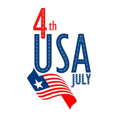 Mutlu 4 Temmuz grafik tasarım