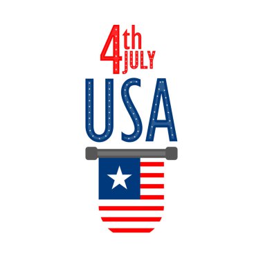 Mutlu 4 Temmuz grafik tasarım