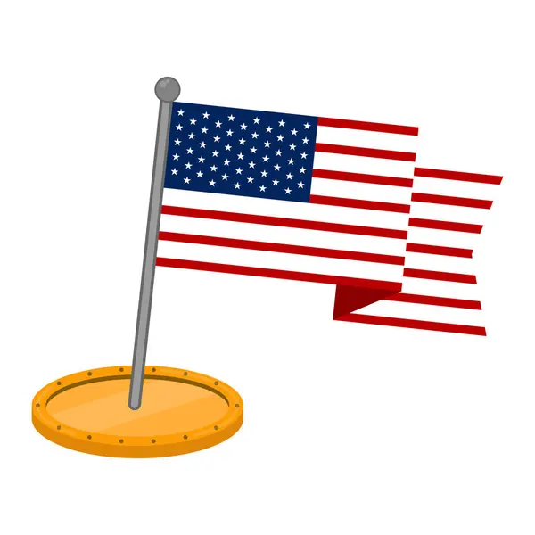 Размахивая флагом США — стоковый вектор