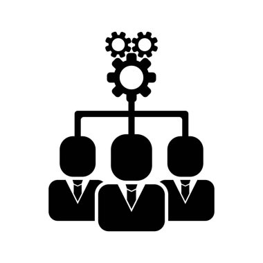 Yalıtılmış iş ekibi simgesi. İş kavramı