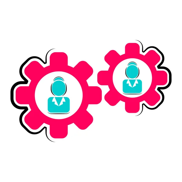 Colored business teamwork icon. Business concept